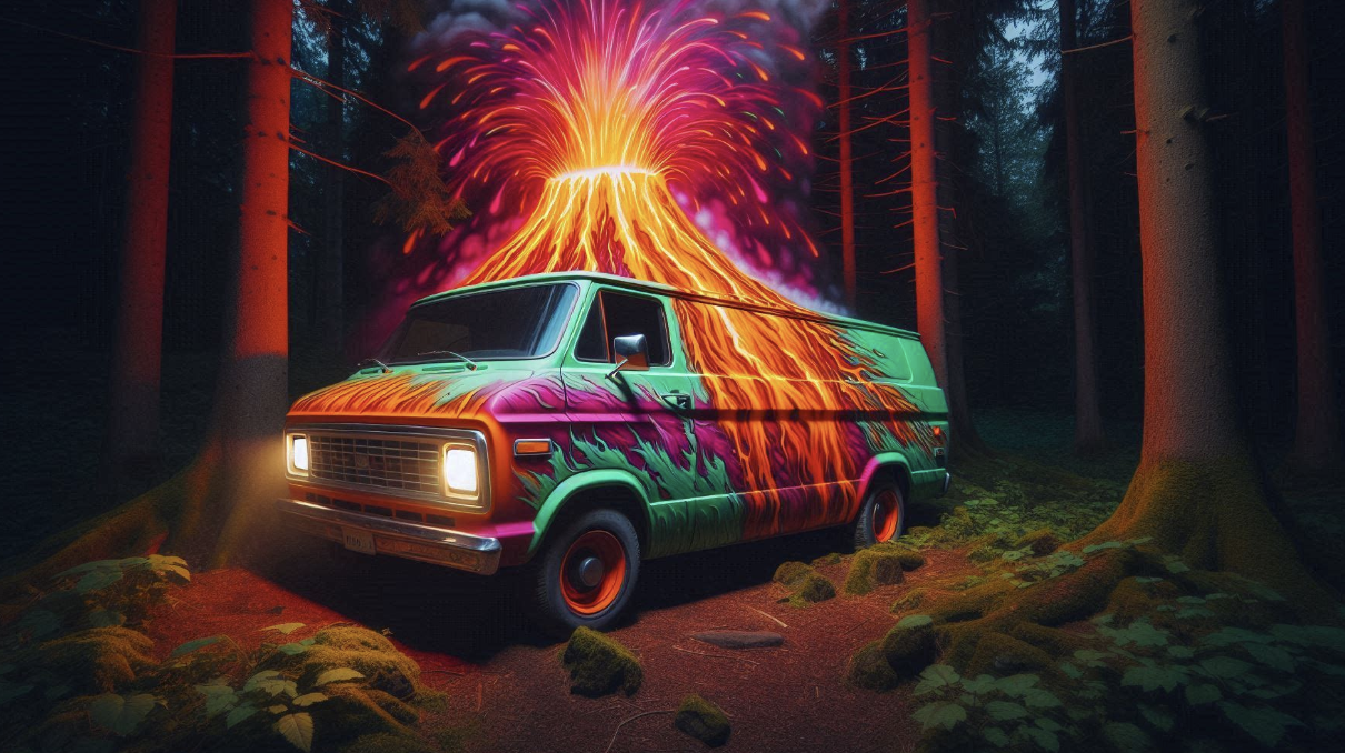 AI volcano van. AI will steal your soul and then sell it back to you. 